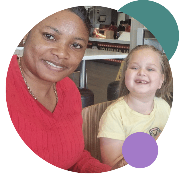 A young girl and her support worker